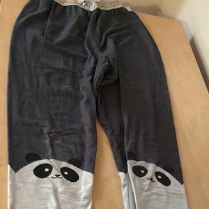 Dark Grey and White Jessica Simpson Girls XL Panda Leggings